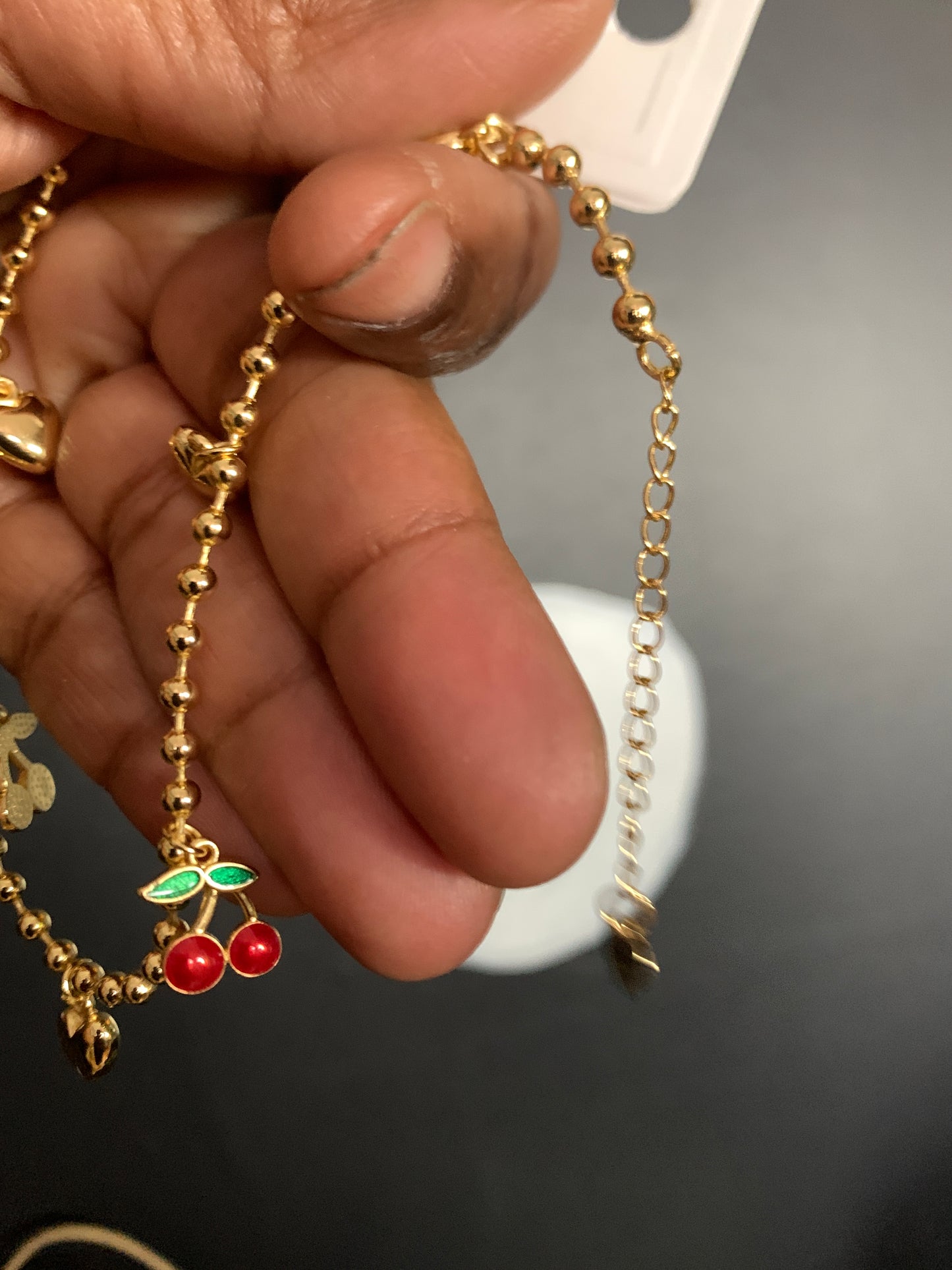 Cherry anklet