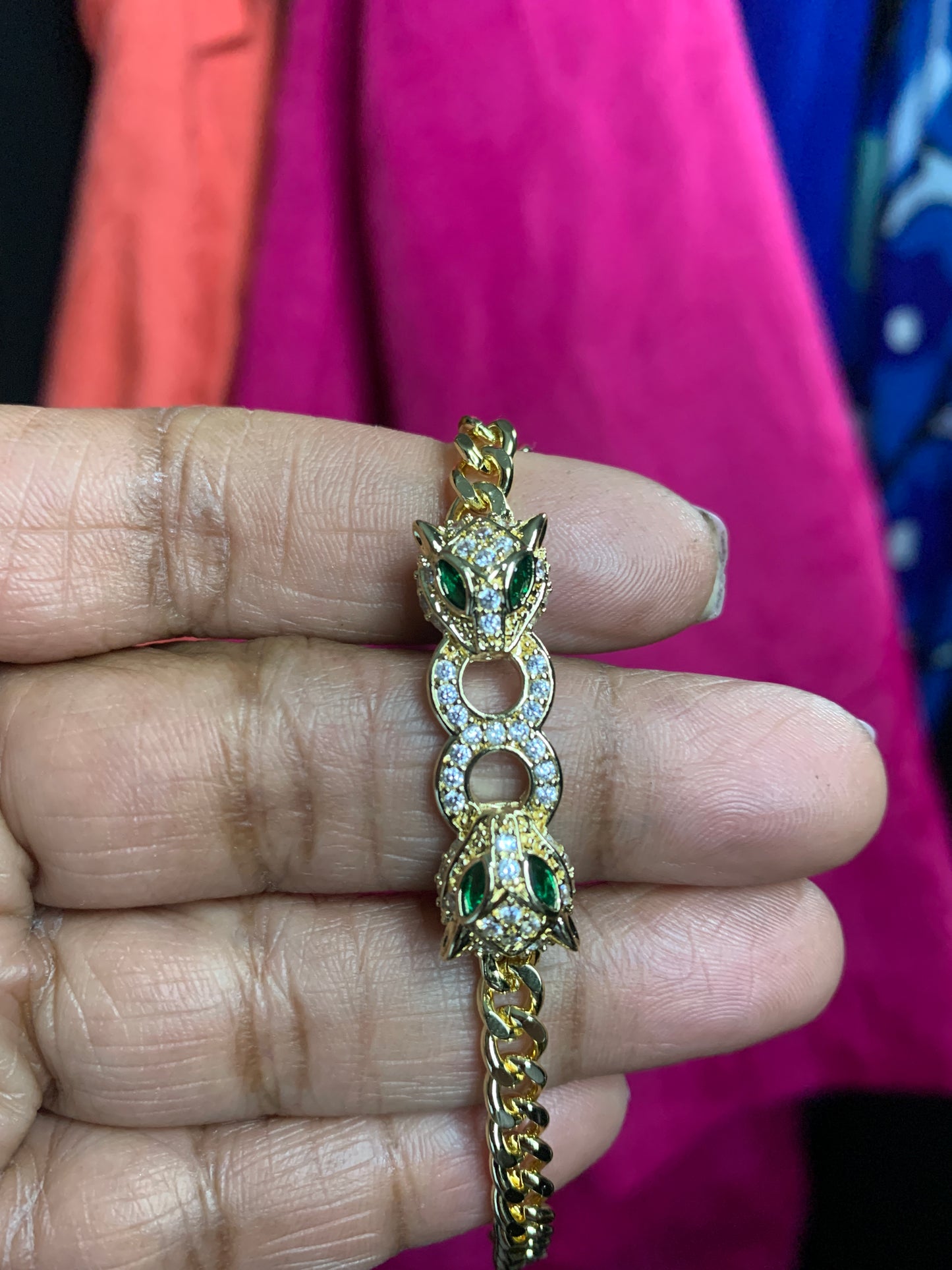Cheetah link gold filled bracelet