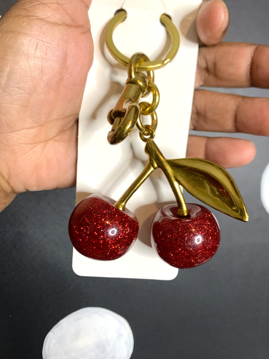 Cherry purse charm