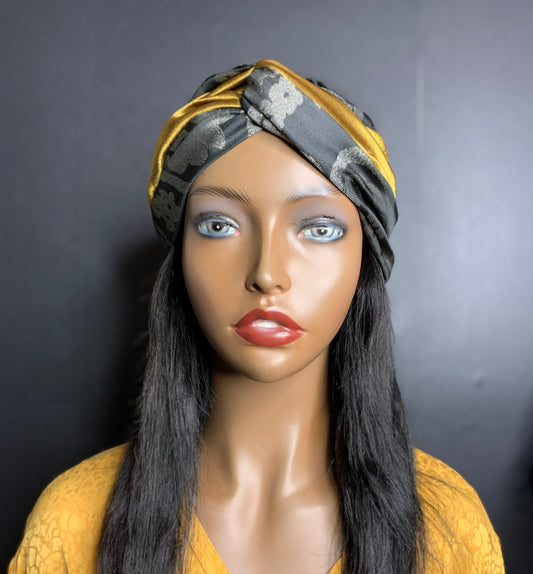 Black and Gold turban headbands