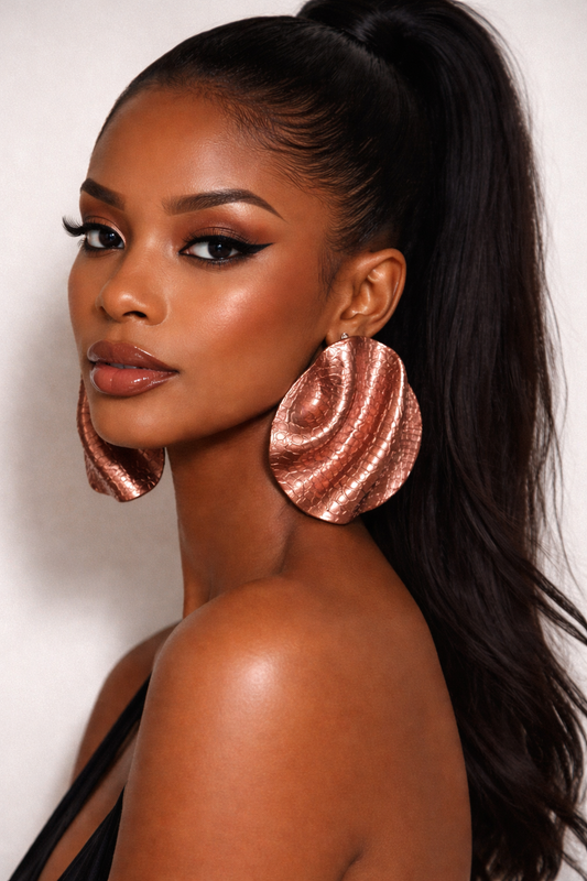 Metallic Croc Earrings