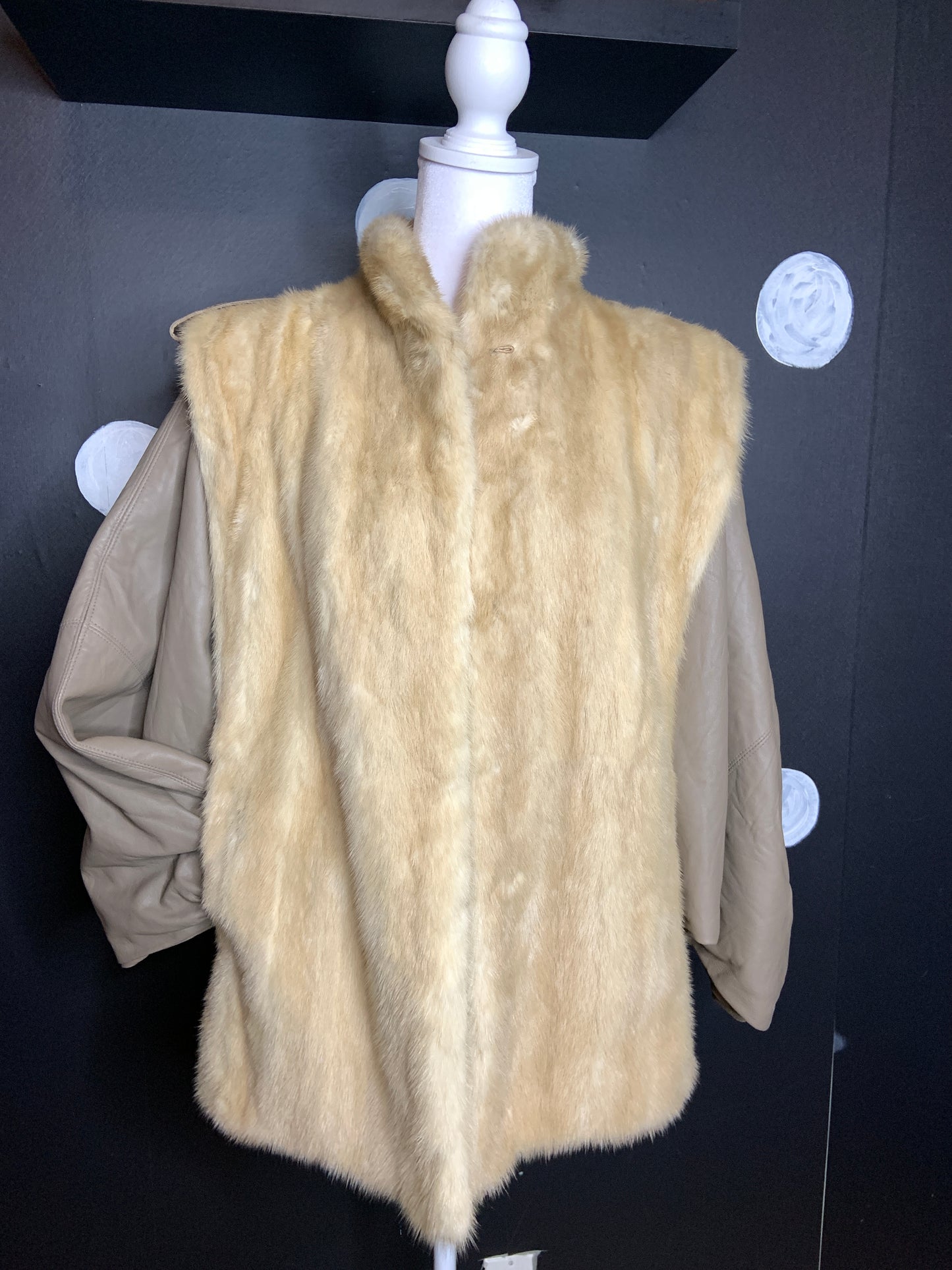 Fur and leather vintage jacket